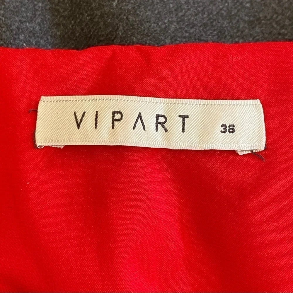 Vipart Black Mixed Media Pleated 3/4 Sleeve Dress Pockets France 36 US Small (6) - Picture 7 of 10